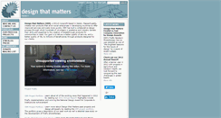 Desktop Screenshot of designthatmatters.com