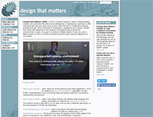 Tablet Screenshot of designthatmatters.com